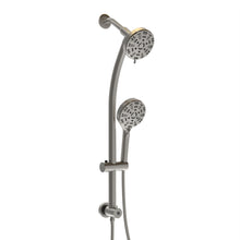 Load image into Gallery viewer, Multi Function Dual Shower Head System With 4.7" Rain Showerhead, 8 Function Hand Shower, Adjustable Slide Bar