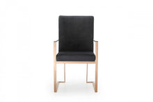 Load image into Gallery viewer, Upholstered Fabric Dining Room Arm Chair - Black