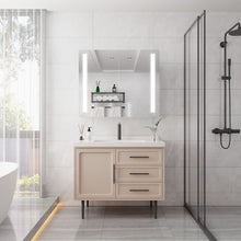 Load image into Gallery viewer, LED Medicine Cabinet With Mirror, Double Door With Defogger, Dimmer, Surface Mount