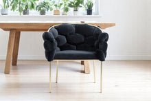 Load image into Gallery viewer, Upholstered Fabric Dining Arm Chair - Black