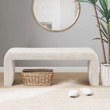 Load image into Gallery viewer, Modern Contemporary Waterfall Bench - Cream