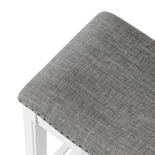 Load image into Gallery viewer, Solid Wood Backless Counter Height Bar Chair - Gray / White