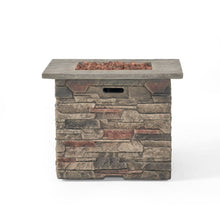 Load image into Gallery viewer, Classic Design Square Fire Pit With Top And 40, 000 Btu Heat Output - Stone Gray