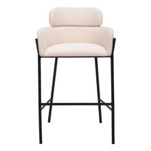 Load image into Gallery viewer, Fabric And Steel Bar Height Bar Chair - Beige And Black