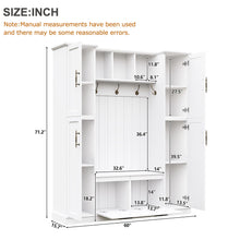 Load image into Gallery viewer, Hall Tree With 4 Side Cabinets