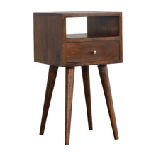 Load image into Gallery viewer, 22" Modern Solid Wood Square One Drawer Nightstand - Chestnut