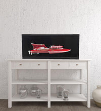 Load image into Gallery viewer, Ferrari Hydroplane Half Hull Boat Hand Painted Decorative Boat - Black / Red