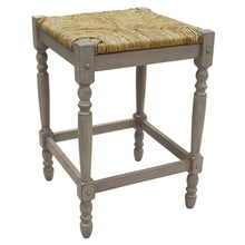 Load image into Gallery viewer, Backless Counter Height Bar Chair With Footrest 24" - Natural And Gray