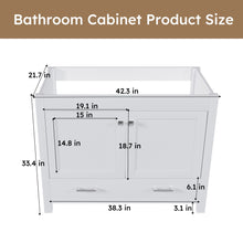 Load image into Gallery viewer, 42" Bathroom Vanity Base With Doors And Drawer - White