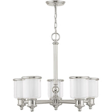 Load image into Gallery viewer, 5-Light Dimmable Chandelier With Shades - Nickel