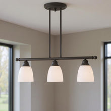 Load image into Gallery viewer, 14" Three Light Dimmable Chandelier With Shades - Bronze