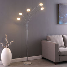 Load image into Gallery viewer, 5 Light Contempo Arc LED Floor Lamp - Silver
