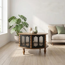Load image into Gallery viewer, Round 3 Door Storage Coffee Table For Living Room
