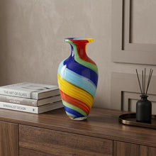 Load image into Gallery viewer, Abstract Murano Style Table Vase - Rainbow
