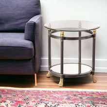 Load image into Gallery viewer, Glass Round End Table - Gray