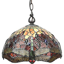 Load image into Gallery viewer, 8'' Unique Statement Two Light Glass Dimmable Chandelier With Shades - Red / White