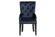 Load image into Gallery viewer, Tufted Upholstered Velvet Dining Parsons Chair - Dark Blue