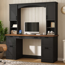 Load image into Gallery viewer, Farmhouse Computer Desk With Hutch