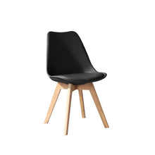 Load image into Gallery viewer, Padded Seat Cushions Home Kitchen Side Chair (Set of 2) - Black