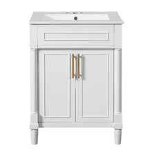 Load image into Gallery viewer, Bathroom Vanity With Integrated Sink, 2 Door Cabinet, Single Sink For Small To Medium Bathrooms