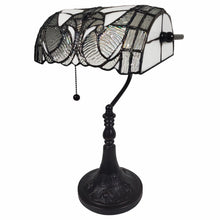 Load image into Gallery viewer, Table Lamp With White And Silver Shade - Dark Brown