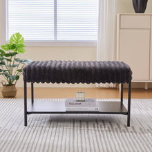 Load image into Gallery viewer, Upholstered Ottoman Coffee Table Foot Rest With Open Storage