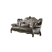 Load image into Gallery viewer, Velvet Curved Sofa And Toss Pillows - Platinum