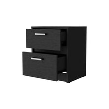 Load image into Gallery viewer, 15.7" x 12.7" x 18.6" Two Drawer Nightstand With Integrated Tech - Black