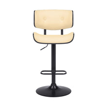 Load image into Gallery viewer, 46" Swivel Adjustable Height Bar Chair - Cream / Black