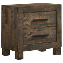 Load image into Gallery viewer, 2 Drawer Nightstand - Brown Wood