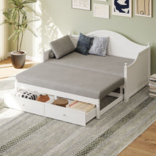 Load image into Gallery viewer, Daybed With Extendable Trundle And Storage Drawers