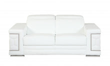 Load image into Gallery viewer, Sofa Italian Leather With Silver Legs - White