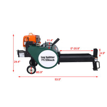 Load image into Gallery viewer, Portable Double Flywheel Electric Log Splitter 7 Ton Gas Log Splitter With Auto Return Steel - Gray