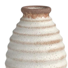 Load image into Gallery viewer, Round Table Vase (568846) - Ivory / Brown