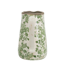 Load image into Gallery viewer, Leaf Round Jug Vase (574226) - Green / White