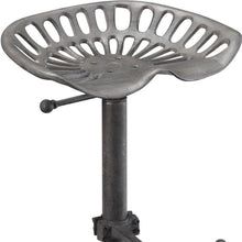 Load image into Gallery viewer, Backless Adjustable Height Bar Chair With Footrest 23" - Gray