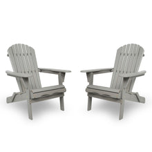 Load image into Gallery viewer, Lounge Patio Chair For Garden Outdoor Wooden Folding Adirondack Chair (Set of 2) Solid Cedar Wood Lounge Patio Chair For Garden