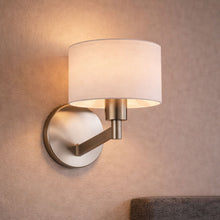 Load image into Gallery viewer, Nebula - Base Wall Lamp With Rotary Switch Shade - Brushed Nickel / Silver / White