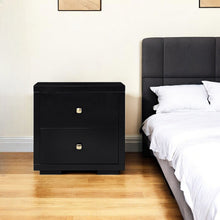 Load image into Gallery viewer, 19" Two Drawer Nightstand - Black