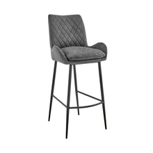 Load image into Gallery viewer, 43" Iron Bar Height Bar Chair - Charcoal / Black