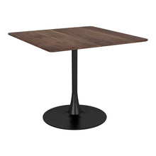 Load image into Gallery viewer, 35" Square Steel Pedestal Base Dining Table - Brown