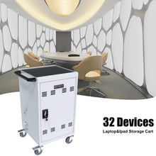Load image into Gallery viewer, Mobile Charging Cart Station For book, Tablet And Laptop Computer With Power Strip Included