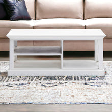Load image into Gallery viewer, Solid Wood And Solid And Manufactured Wood Coffee Table With Three Shelves - White