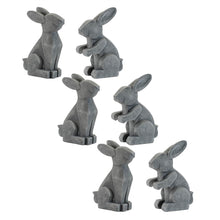 Load image into Gallery viewer, Poly Rabbit Figurine (Set of 2) - Gray