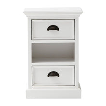 Load image into Gallery viewer, 24" Solid Wood Two Drawer Nightstand - White