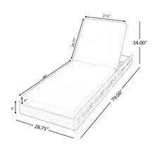 Load image into Gallery viewer, Premium Acacia Wood Lounge Chaise Set With Water Resistant Cushions, Adjustable Recline - Cream / Teak