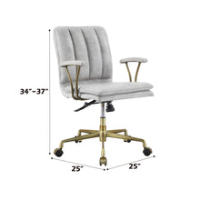 Load image into Gallery viewer, Damir - Vintage Top Grain Leather Office Chair - Antique White / Vintage