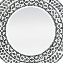Load image into Gallery viewer, 24" Round And Shell Framed Accent Mirror - Black / White