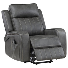 Load image into Gallery viewer, Mckinley - Upholstered Power Lift Recliner Chair With Remote Control - Gray