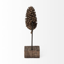 Load image into Gallery viewer, Pinecone Tabletop Sculpture - Gold / Brown